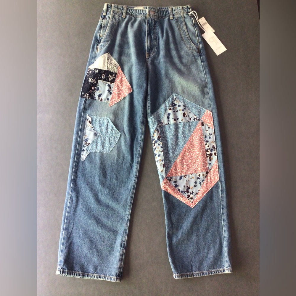 Pilcro High Rise Lonnie Jeans: Patchwork Edition